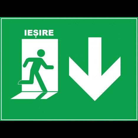 Placuta pentru iesire de siguranta in caz de urgenta